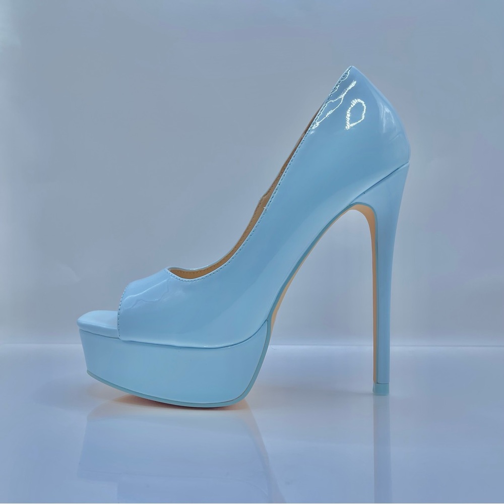Women’s 6 Inch Stiletto high heels Square Peep Toe Platform